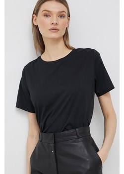 Calvin Klein t-shirt bawełniany kolor czarny ze sklepu ANSWEAR.com w kategorii Bluzki damskie - zdjęcie 154086914