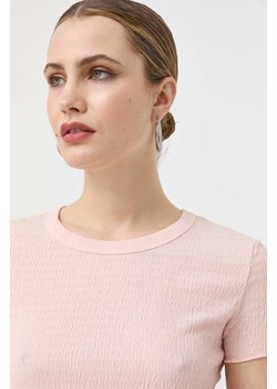 Guess t-shirt SMOKED damski kolor różowy W3GP34 KBQI0 ze sklepu ANSWEAR.com w kategorii Bluzki damskie - zdjęcie 154088861