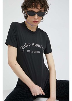 Juicy Couture t-shirt bawełniany kolor czarny ze sklepu ANSWEAR.com w kategorii Bluzki damskie - zdjęcie 154091501