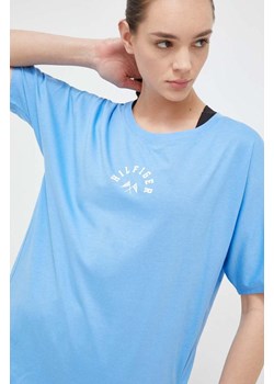 Tommy Hilfiger t-shirt bawełniany kolor niebieski ze sklepu ANSWEAR.com w kategorii Bluzki damskie - zdjęcie 154092931