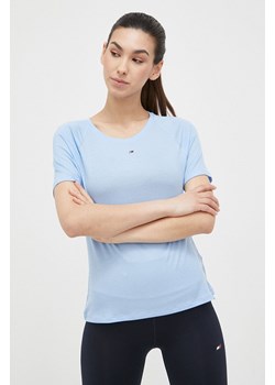 Tommy Hilfiger t-shirt damski kolor niebieski ze sklepu ANSWEAR.com w kategorii Bluzki damskie - zdjęcie 154092952