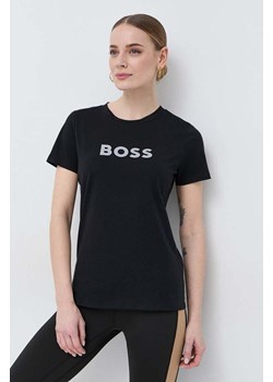 BOSS t-shirt bawełniany x Alica Schmidt kolor czarny ze sklepu ANSWEAR.com w kategorii Bluzki damskie - zdjęcie 154093111