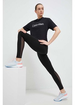 Calvin Klein Performance t-shirt sportowy Effect kolor czarny ze sklepu ANSWEAR.com w kategorii Bluzki damskie - zdjęcie 154093423
