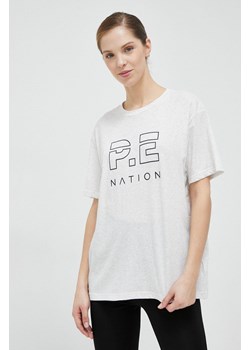 P.E Nation t-shirt bawełniany kolor szary ze sklepu ANSWEAR.com w kategorii Bluzki damskie - zdjęcie 154095374