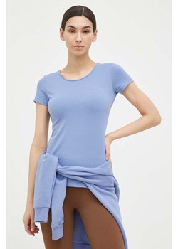 4F t-shirt damski kolor niebieski ze sklepu ANSWEAR.com w kategorii Bluzki damskie - zdjęcie 154096061
