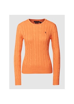 Sweter z dzianiny z wyhaftowanym logo model ‘JULIANNA’ ze sklepu Peek&Cloppenburg  w kategorii Swetry damskie - zdjęcie 154134503