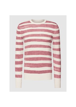Sweter z dzianiny ze wzorem w paski model ‘printed stripe knitter’ ze sklepu Peek&Cloppenburg  w kategorii Swetry męskie - zdjęcie 154141261