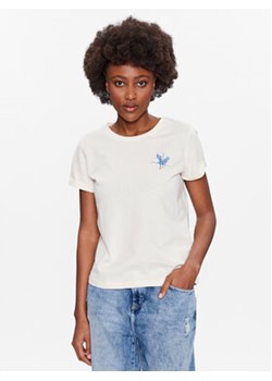 Mustang T-Shirt Alina 1013401 Écru Regular Fit ze sklepu MODIVO w kategorii Bluzki damskie - zdjęcie 154166152
