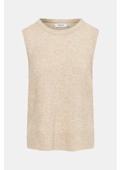 MOSS COPENHAGEN Kamizelka z alpaką i wełną - Piaskowy - Kobieta - L/XL(L/XL) - 15625 ze sklepu Halfprice w kategorii Kamizelki damskie - zdjęcie 154174153