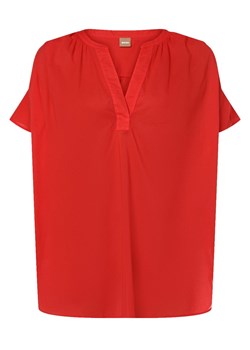 BOSS Bluzka damska Kobiety Bawełna czerwony jednolity ze sklepu vangraaf w kategorii Bluzki damskie - zdjęcie 154174552
