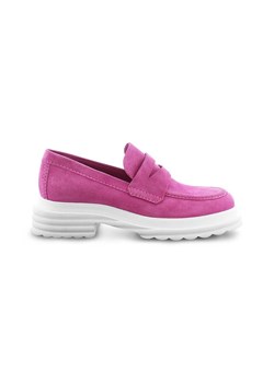 Kennel &amp; Schmenger mokasyny zamszowe Zip damskie kolor różowy na płaskim obcasie 91-31120 ze sklepu ANSWEAR.com w kategorii Mokasyny damskie - zdjęcie 154198403