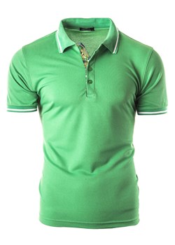 koszulka polo YP321 - zielona ze sklepu Risardi w kategorii T-shirty męskie - zdjęcie 154292294