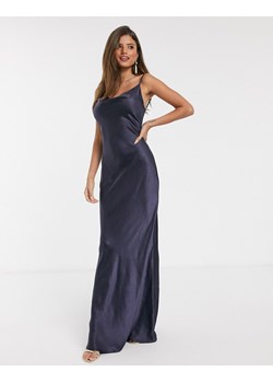PRETTY LAVISH Długa satynowa suknia tuba (38) ze sklepu SUPELO w kategorii Sukienki - zdjęcie 154306474