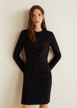 MANGO Czarna mini sukienka zamek (XS) ze sklepu SUPELO w kategorii Sukienki - zdjęcie 154306832