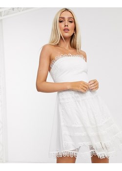 LOVE TRIANGLE Śmietankowa sukienka mini wzór (40) ze sklepu SUPELO w kategorii Sukienki - zdjęcie 154306862