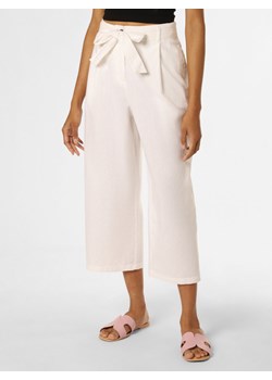 Franco Callegari Spodnie z dodatkiem lnu Kobiety Bawełna biały jednolity ze sklepu vangraaf w kategorii Spodnie damskie - zdjęcie 154315641