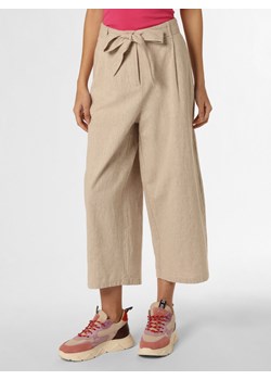 Franco Callegari Spodnie z dodatkiem lnu Kobiety Bawełna beżowy marmurkowy ze sklepu vangraaf w kategorii Spodnie damskie - zdjęcie 154315643