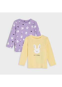 Sinsay - Koszulki 2 pack - Fioletowy ze sklepu Sinsay w kategorii Odzież dla niemowląt - zdjęcie 154325543