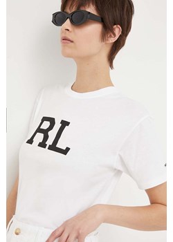 Polo Ralph Lauren t-shirt bawełniany kolor biały ze sklepu ANSWEAR.com w kategorii Bluzki damskie - zdjęcie 154331984