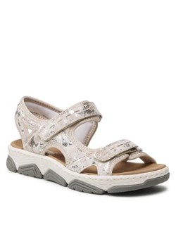 Sandały Rieker - 69066-60 Beige ze sklepu eobuwie.pl w kategorii Sandały damskie - zdjęcie 154332764