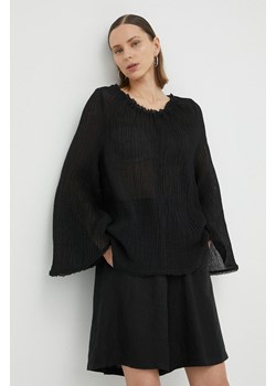 By Malene Birger bluzka damska kolor czarny gładka ze sklepu ANSWEAR.com w kategorii Bluzki damskie - zdjęcie 154362813