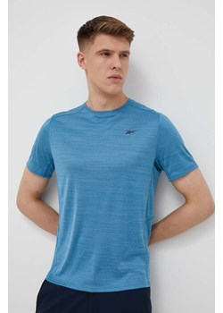 Reebok t-shirt treningowy kolor turkusowy melanżowy ze sklepu ANSWEAR.com w kategorii T-shirty męskie - zdjęcie 154363174