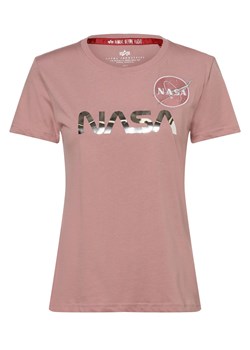 Alpha Industries T-shirt damski Kobiety Bawełna brudny róż nadruk ze sklepu vangraaf w kategorii Bluzki damskie - zdjęcie 154366552