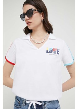 Love Moschino t-shirt damski kolor biały ze sklepu ANSWEAR.com w kategorii Bluzki damskie - zdjęcie 154389643