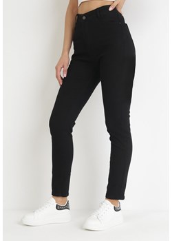 Czarne Spodnie Slim z Wsuwanymi Kieszeniami Diksha ze sklepu Born2be Odzież w kategorii Spodnie damskie - zdjęcie 154393613