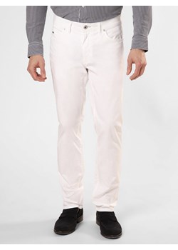 BRAX Spodnie  Mężczyźni Bawełna biały jednolity ze sklepu vangraaf w kategorii Spodnie męskie - zdjęcie 154393963
