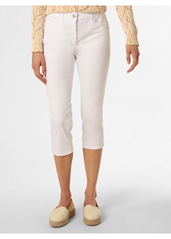 Zerres Spodnie  Kobiety Bawełna biały jednolity ze sklepu vangraaf w kategorii Spodnie damskie - zdjęcie 154403202