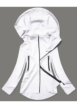 Bluza z asymetrycznym dołem biała (hd153-45) ze sklepu goodlookin.pl w kategorii Bluzy damskie - zdjęcie 154406992
