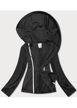 Elastyczna bluza z kapturem czarna (20318) ze sklepu goodlookin.pl w kategorii Bluzy damskie - zdjęcie 154407884