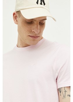 Hollister Co. t-shirt bawełniany kolor różowy gładki ze sklepu ANSWEAR.com w kategorii T-shirty męskie - zdjęcie 154414960