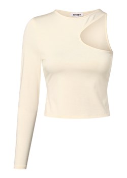 EDITED Damska koszulka z długim rękawem Kobiety wiskoza piaskowy jednolity ze sklepu vangraaf w kategorii Bluzki damskie - zdjęcie 154421610