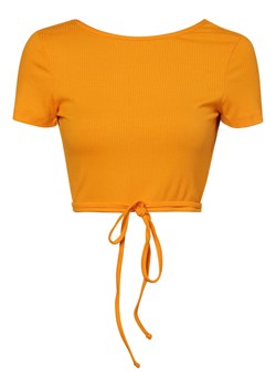 EDITED T-shirt damski Kobiety wiskoza pomarańczowy jednolity ze sklepu vangraaf w kategorii Bluzki damskie - zdjęcie 154421613