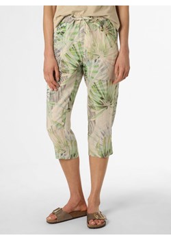 Zerres Damskie spodnie lniane Kobiety len beżowy wzorzysty ze sklepu vangraaf w kategorii Spodnie damskie - zdjęcie 154421670