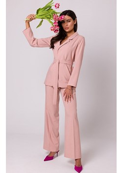 Spodnie z ozdobnymi guzikami w kolorze różowym B252, Kolor różowy, Rozmiar L, BE ze sklepu Primodo w kategorii Spodnie damskie - zdjęcie 154429713