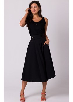 Spódnica z wysokim stanem w kolorze czarnym B265, Kolor czarny, Rozmiar S, BE ze sklepu Primodo w kategorii Spódnice - zdjęcie 154429744