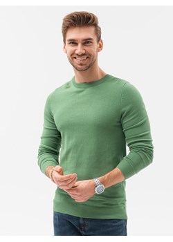 Elegancki sweter męski - zielony V13 E177 ze sklepu ombre w kategorii Swetry męskie - zdjęcie 154434573