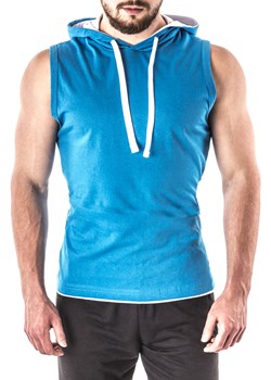 Koszulka bezrękawnik 14-510 - turkus ze sklepu Risardi w kategorii T-shirty męskie - zdjęcie 154439584