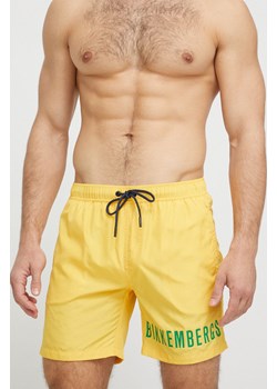 Bikkembergs szorty kąpielowe kolor żółty ze sklepu ANSWEAR.com w kategorii Kąpielówki - zdjęcie 154441232