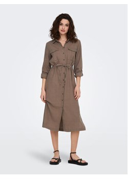 ONLY Sukienka koszulowa 15278720 Brązowy Relaxed Fit ze sklepu MODIVO w kategorii Sukienki - zdjęcie 154441782