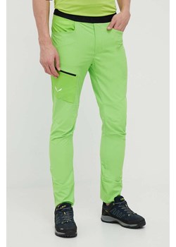 Salewa spodnie outdoorowe Agner Light 2 DST kolor zielony 00-0000028562 ze sklepu ANSWEAR.com w kategorii Spodnie męskie - zdjęcie 154450702