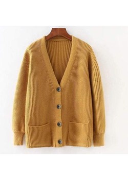 Dzianinowy Sweter Zapinany ze sklepu ParinePL w kategorii Swetry damskie - zdjęcie 154453573