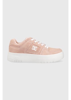 DC sneakersy skórzane kolor różowy ze sklepu ANSWEAR.com w kategorii Buty sportowe damskie - zdjęcie 154457511