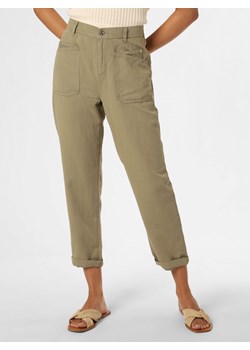 MAC Spodnie z dodatkiem lnu Kobiety Bawełna trzcinowy jednolity ze sklepu vangraaf w kategorii Spodnie damskie - zdjęcie 154458002