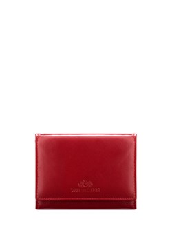 Skórzany portfel w kolorze czerwonym - (S)12 x (W)9,5 cm ze sklepu Limango Polska w kategorii Portfele damskie - zdjęcie 154470722