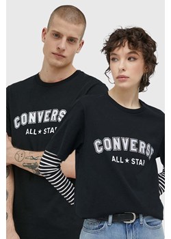Converse t-shirt bawełniany kolor czarny z nadrukiem 10024566.A02-CONVERSEBL ze sklepu ANSWEAR.com w kategorii T-shirty męskie - zdjęcie 154493454