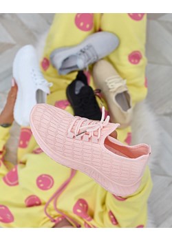Różowe damskie materiałowe buty sportowe Orycys- Obuwie ze sklepu royalfashion.pl w kategorii Buty sportowe damskie - zdjęcie 154504163